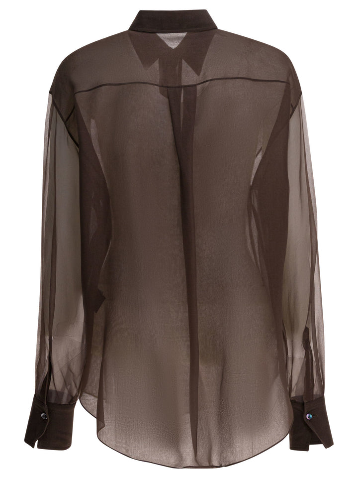 Brunello Cucinelli Crispy Shirts - Marrone | 48fa70c5f34ada0f613f948e72dad7ea175913af