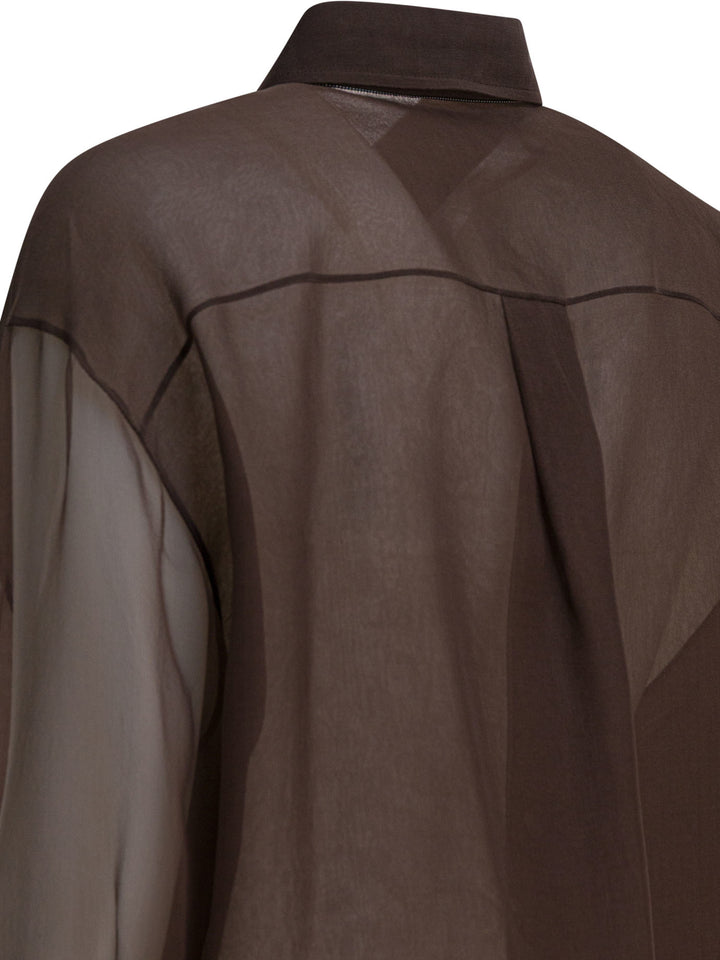 Brunello Cucinelli Crispy Shirts - Marrone | 079daa1bd939f436d5610a0fca057d664733e2a1