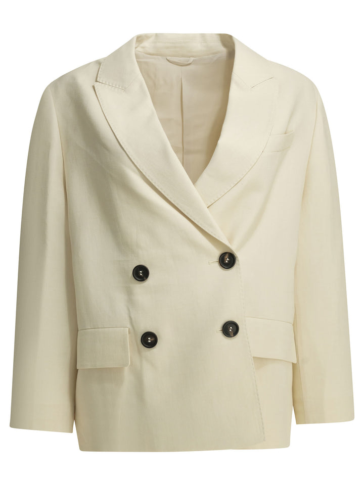 Brunello Cucinelli Fluid Jackets and Coats - Bianco | b65ce5f54f528854b3d74b2357fc45c26fd06a0e