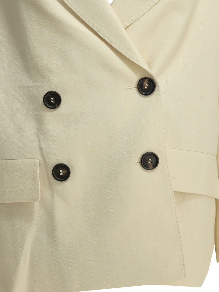 Brunello Cucinelli Fluid Jackets and Coats - Bianco | 49b4f60d82d536fa039f1c1c2abce89feb50ca44