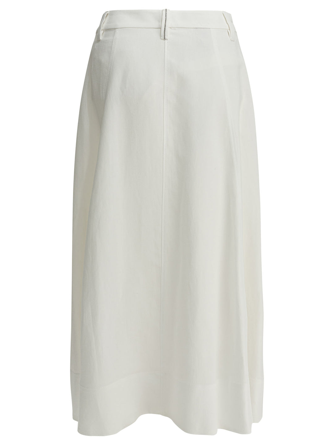 Brunello Cucinelli Long Flared Skirt Gonne - Bianco | 483fdf900e3f1040149b81323343bddddd543c02