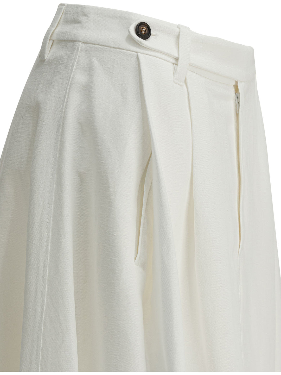 Brunello Cucinelli Long Flared Skirt Gonne - Bianco | 07baa36c8876b1ce1929fdfcc273b1e9df883cde