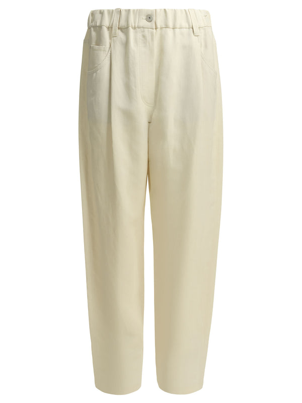 Fluid Trousers Bianco