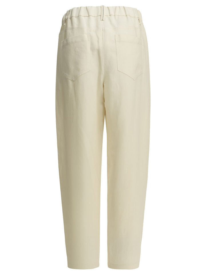 Brunello Cucinelli Fluid Trousers - Bianco | 25e5d5dcca287e71d324f6f2a85a662544fd380a
