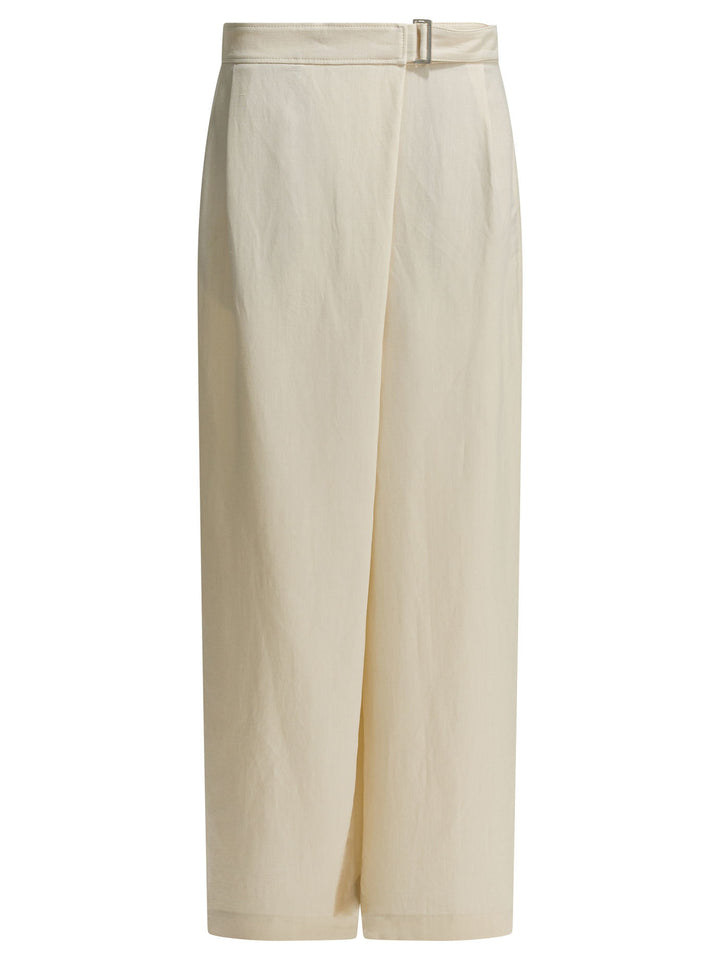 Brunello Cucinelli Sartorial Wrap Trousers - Bianco | 37c485cc28fee0ca6317ba621badca92db7a394f