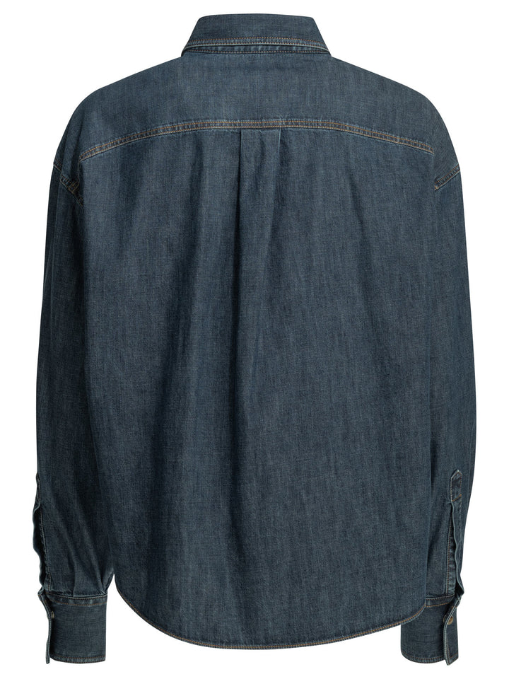 Brunello Cucinelli Casual Denim Shirt Shirts - Blu | 9bb71b523a0719931c2a96cdb280d37531567307