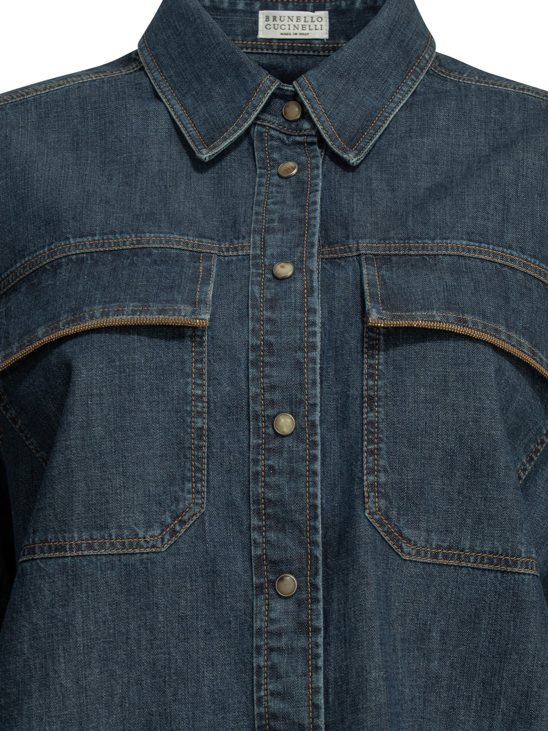 Brunello Cucinelli Casual Denim Shirt Shirts - Blu | 2d898422501de94029d3302498d12b4fd42171d0