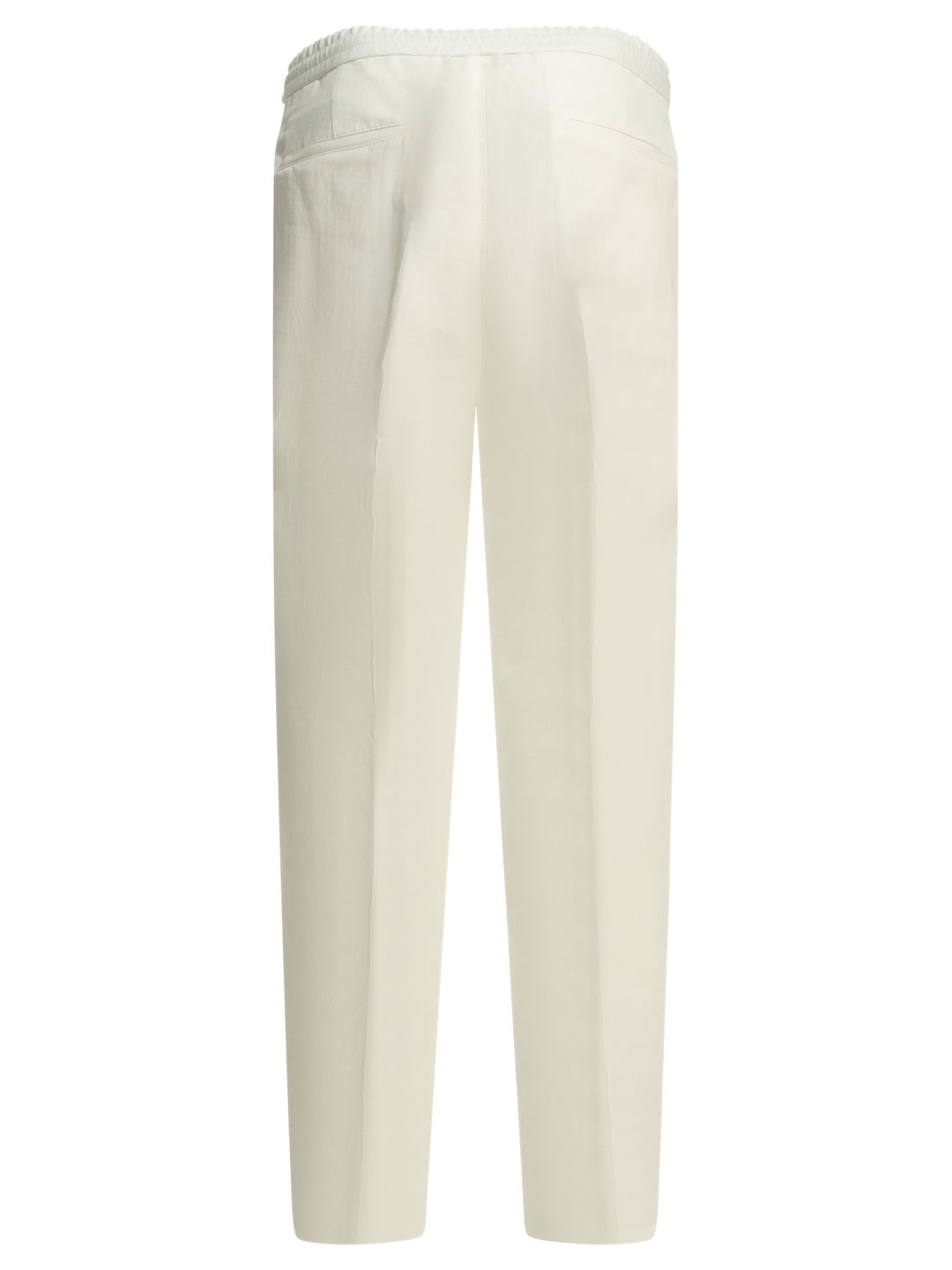 Brunello Cucinelli Casual Linen And Cotton Pants Trousers - Bianco | 73074b11af7d7fb65496f49701575edcf18920f0