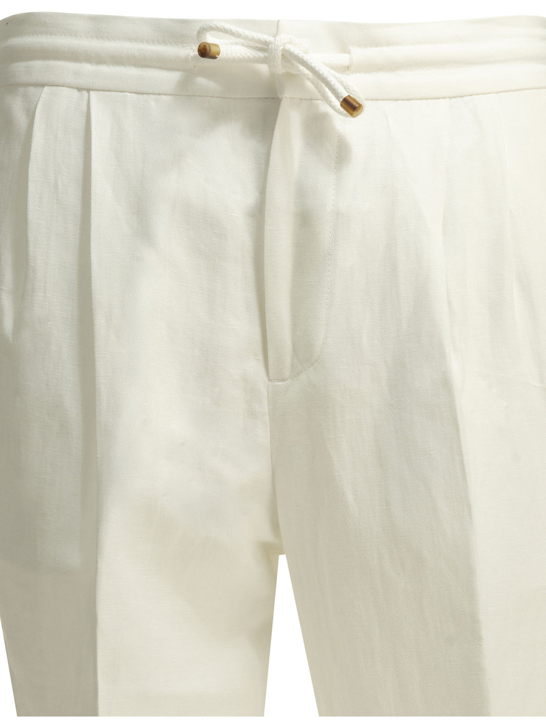 Brunello Cucinelli Casual Linen And Cotton Pants Trousers - Bianco | 66e48ec28d2ff431d921c21b17b8bbb14f6bcbea