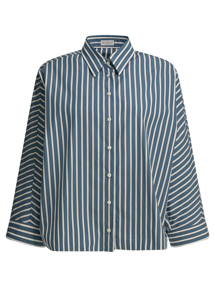 Brunello Cucinelli  Shirts - Light blue | 7b456fff5c61239b99c056db1070ac572831f3d9