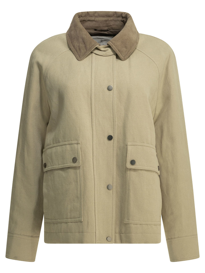 Brunello Cucinelli Lightweight Cotton And Linen Jacket Jackets and Coats - Beige | 230f82ae43bce93d9c90fe6d0e37c711f92a2e72