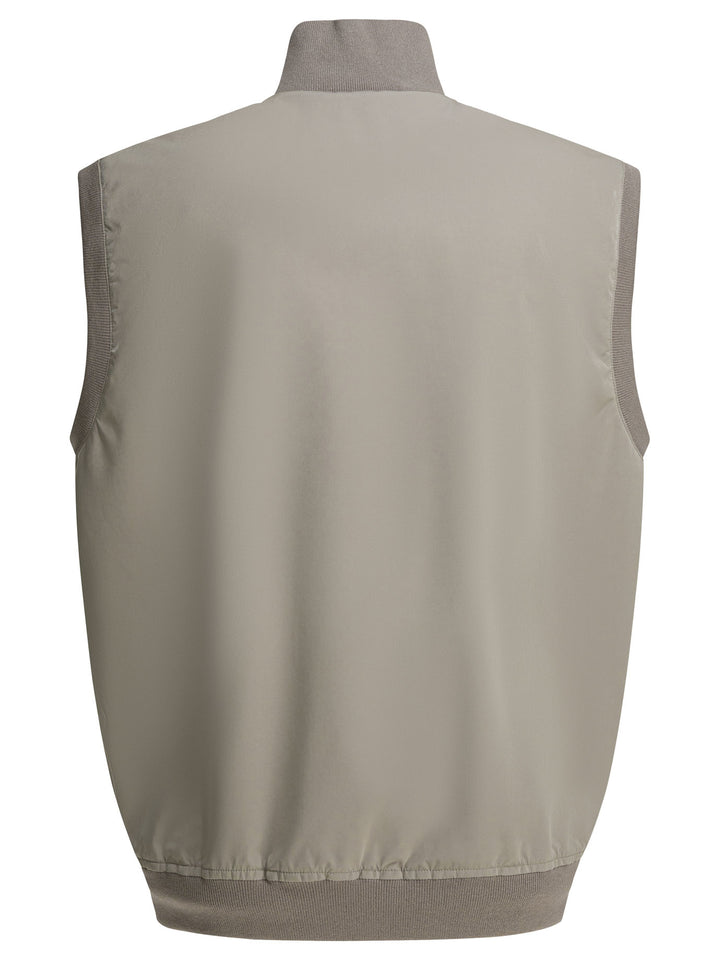 Brunello Cucinelli Sleeveless Jacket With Thermore® Padding Jackets and Coats - Marrone | 74a2c5456419f27c0330a31065fe11b9b14e524d