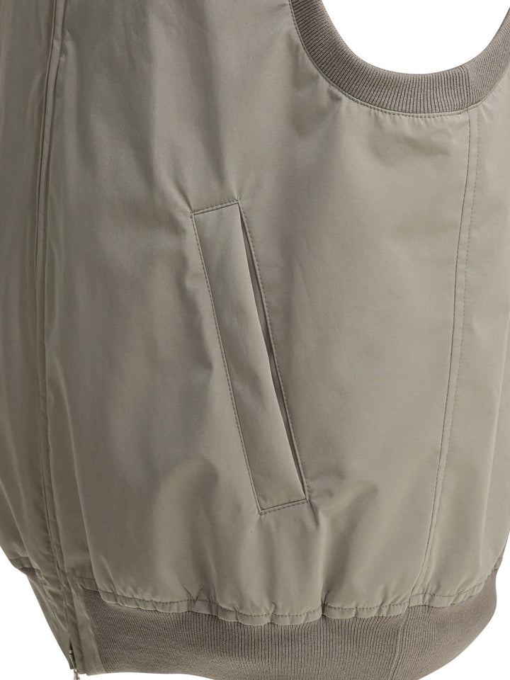 Brunello Cucinelli Sleeveless Jacket With Thermore® Padding Jackets and Coats - Marrone | e8a5ff8c775dc8d58a6907247672ffd6cdf70cbd