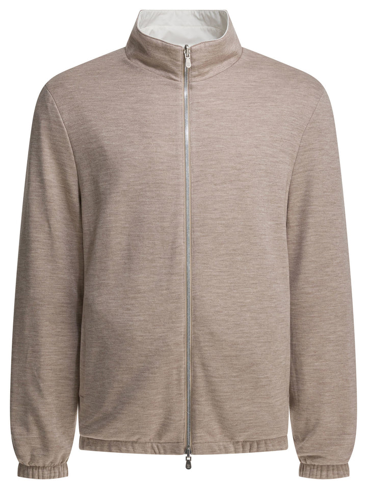 Brunello Cucinelli Reversible Nylon Windbreaker Jacket Jackets and Coats - Bianco | b9303cdeb8aa1ff9f08005462062370b8ab7d048