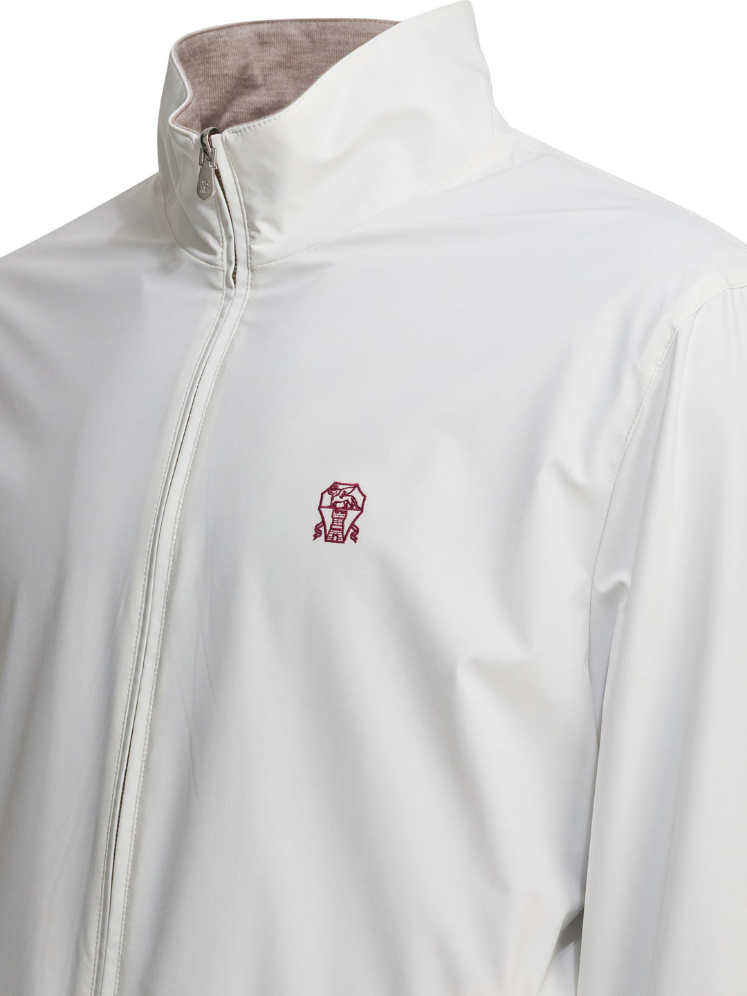 Brunello Cucinelli Reversible Nylon Windbreaker Jacket Jackets and Coats - Bianco | 705a4e1f3ba48ba23ca3702330a9bcf2aba18595