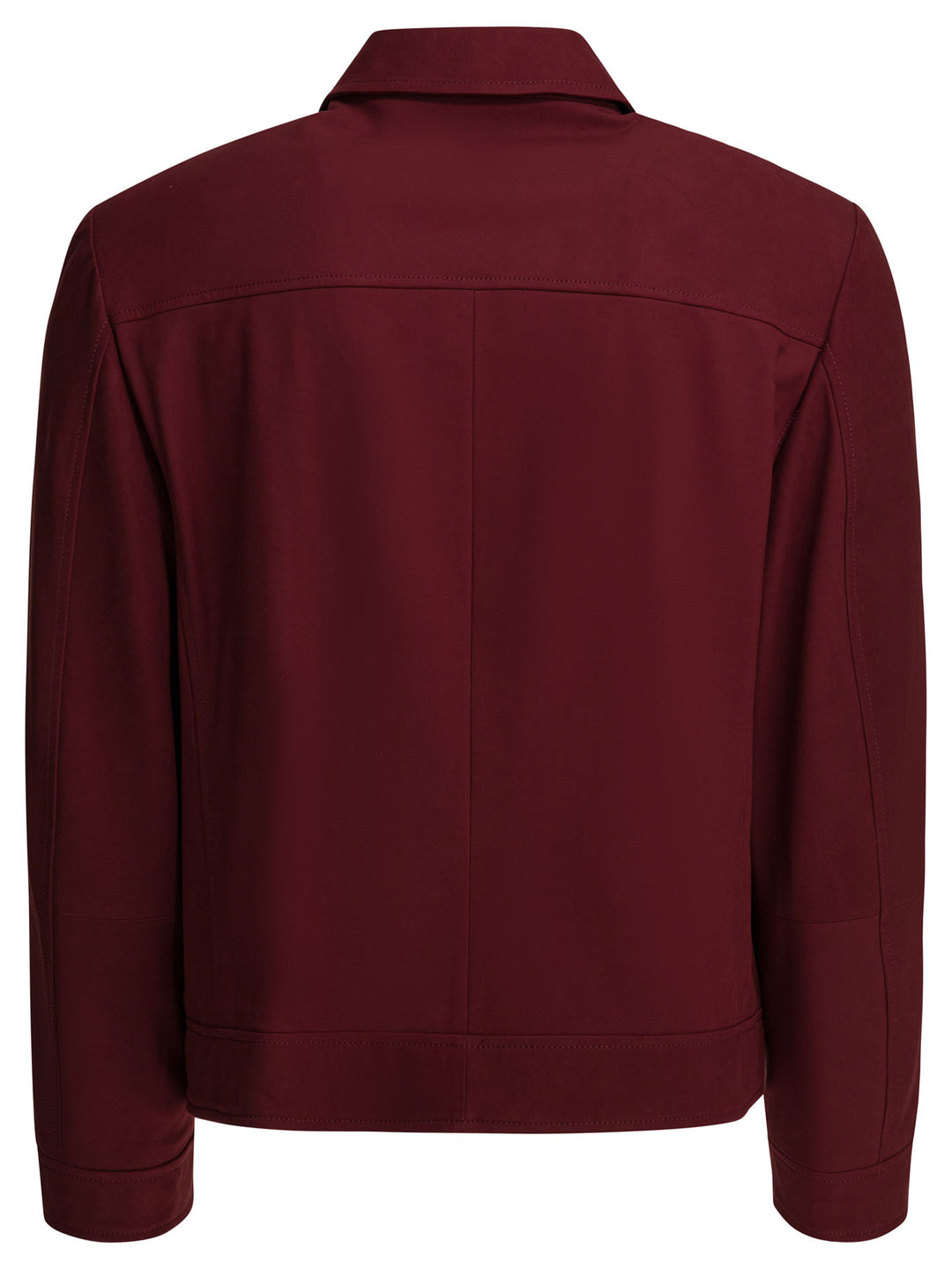 Brunello Cucinelli Double-Breasted Leather Jacket Jackets and Coats - Bordeaux | fa4cd6f06346c6b34fde78cbdc61826f48ef36f9