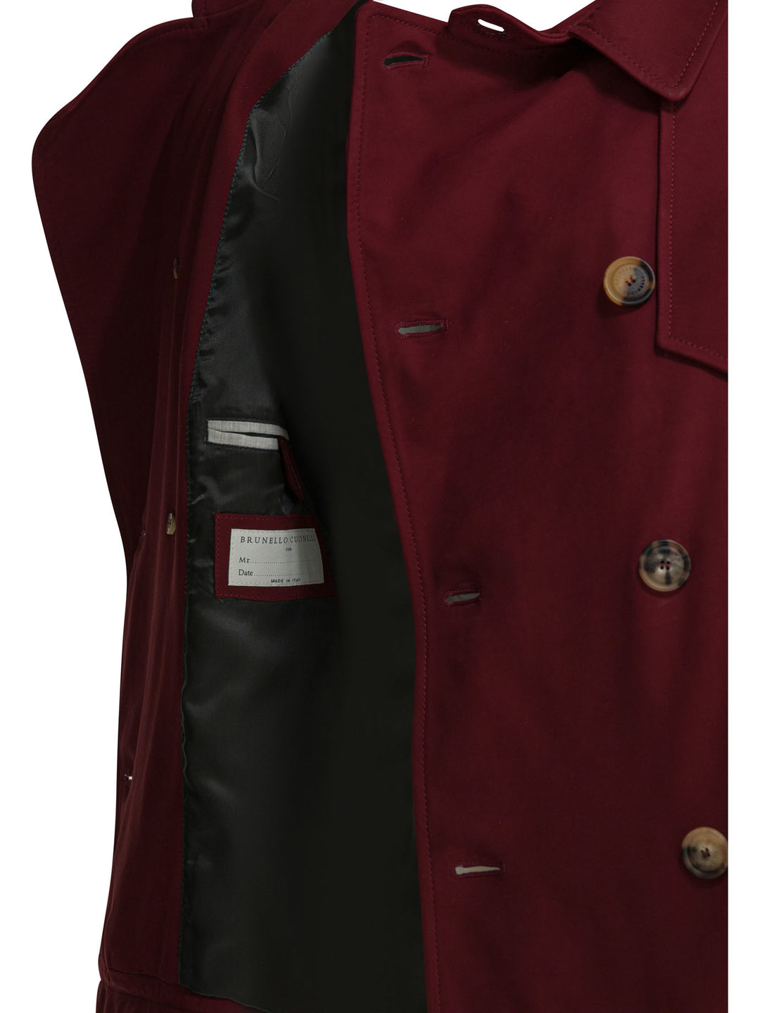 Brunello Cucinelli Double-Breasted Leather Jacket Jackets and Coats - Bordeaux | 0886fe2a66b0f0ec65116ed38f7951cc70bc7302