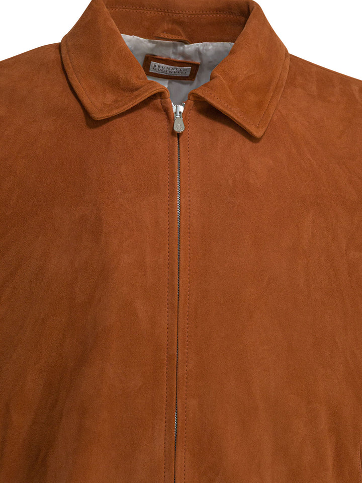 Brunello Cucinelli Lightweight Suede Jacket Jackets and Coats - Bordeaux | 4a5c55038f5b3841658cba0cbad0ea42c929df7a