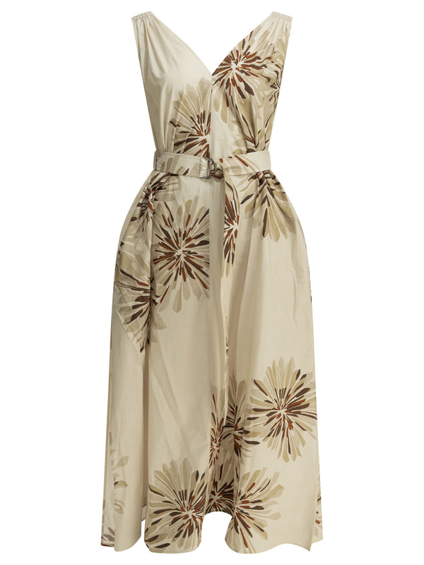 Bloom Print Abiti Beige