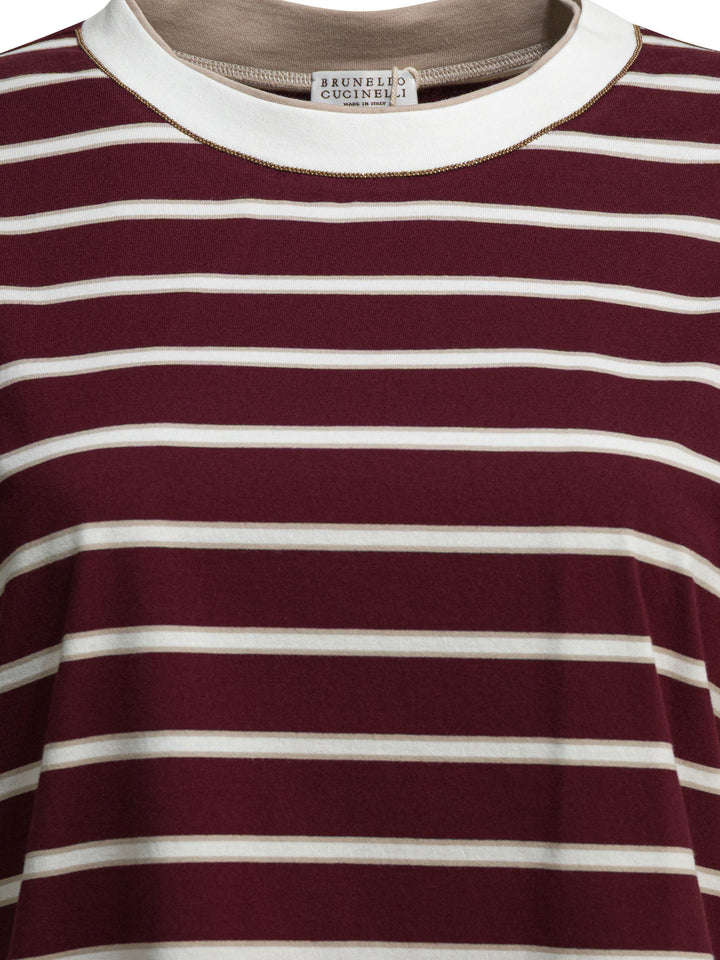 Brunello Cucinelli Crew-Neck T-Shirt T-shirts - Bordeaux | 26cab5b936d72064e43917994d6e61b5365bf423
