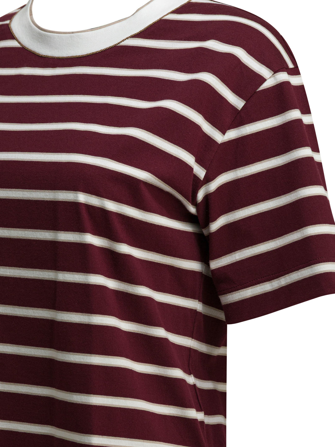 Brunello Cucinelli Crew-Neck T-Shirt T-shirts - Bordeaux | 04295cc9a78fa1b4a01b13a6bb7d064eee282926