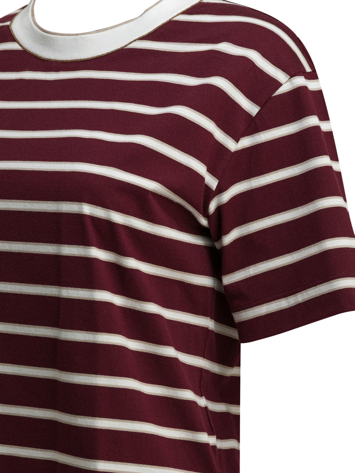 Brunello Cucinelli Crew-Neck T-Shirt T-shirts - Bordeaux | 04295cc9a78fa1b4a01b13a6bb7d064eee282926