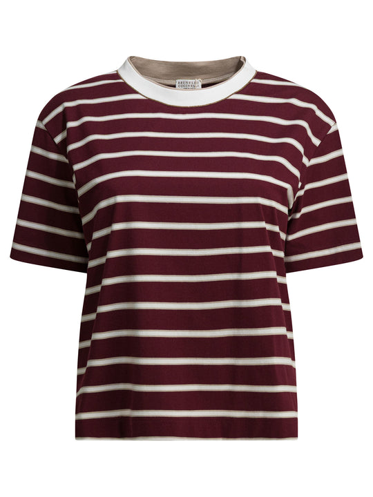 Crew-Neck T-Shirt T-Shirts Bordeaux