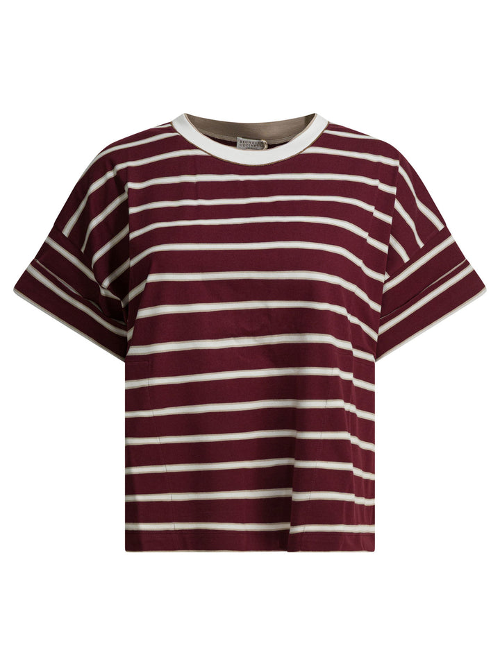 Brunello Cucinelli  T-shirts - Bordeaux | 0c348718a129f3aaf53469e1574a4bd428f206ce