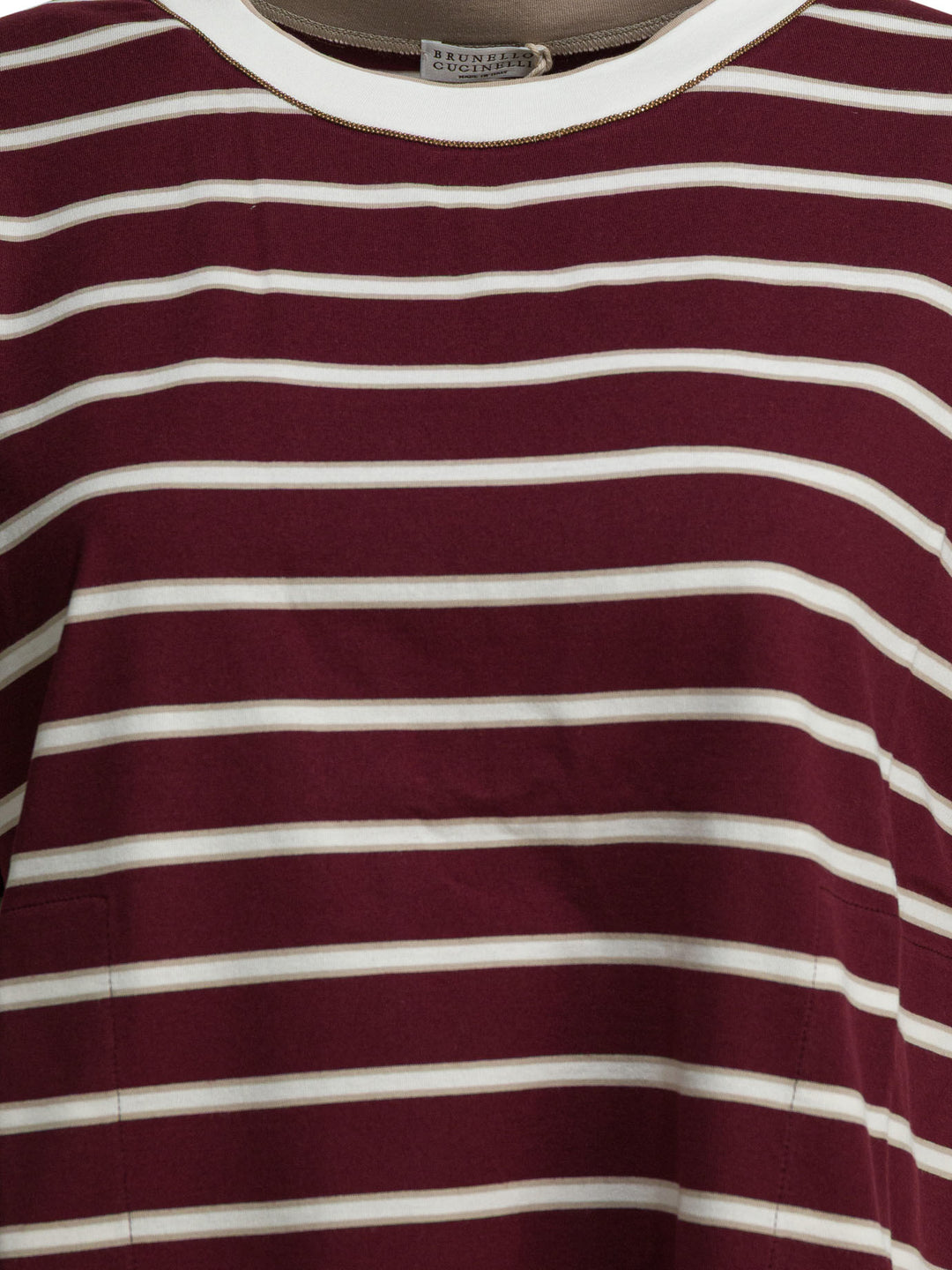 Brunello Cucinelli  T-shirts - Bordeaux | 6c2b63012a945fbf610097e24a60d2e399d0d586