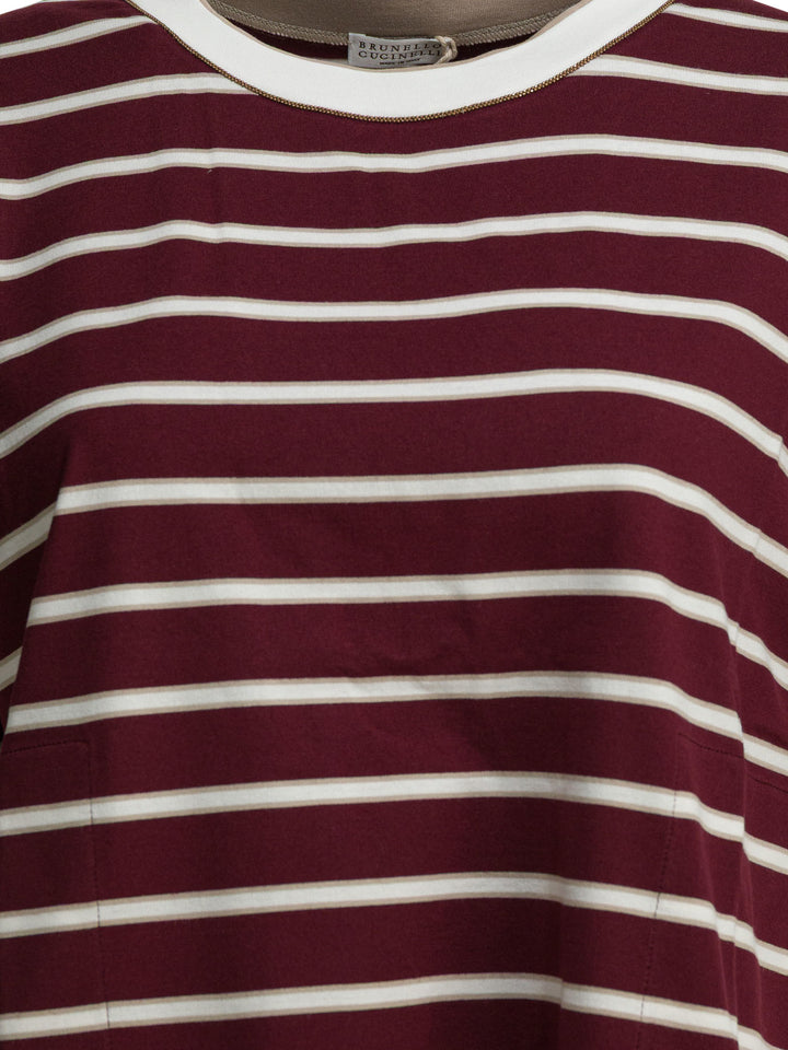 Brunello Cucinelli  T-shirts - Bordeaux | 6c2b63012a945fbf610097e24a60d2e399d0d586