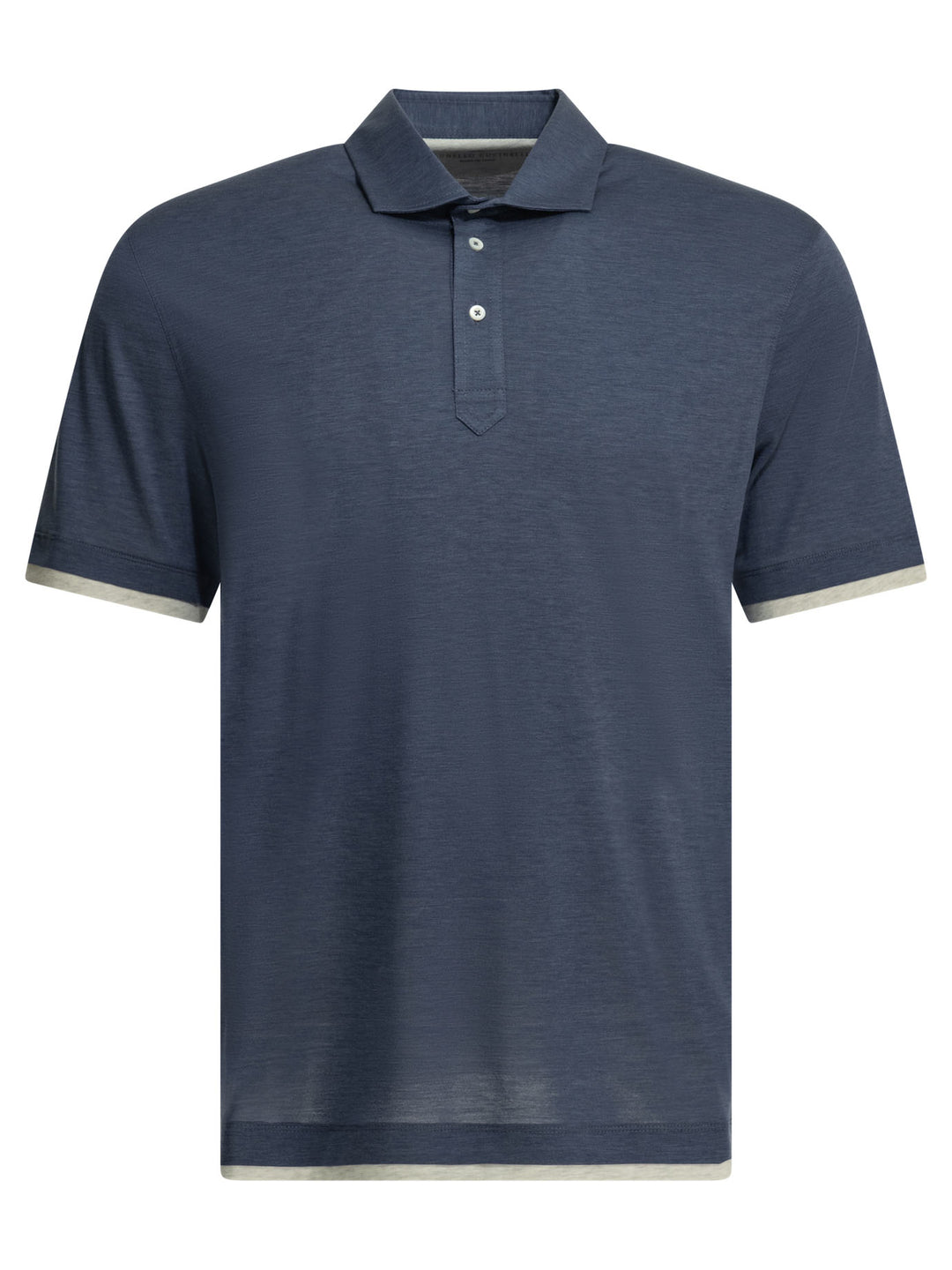Brunello Cucinelli Faux Layering Polo shirts - Blu | 81f4e557488d030ffa97a77ee124dae9894cbfdc