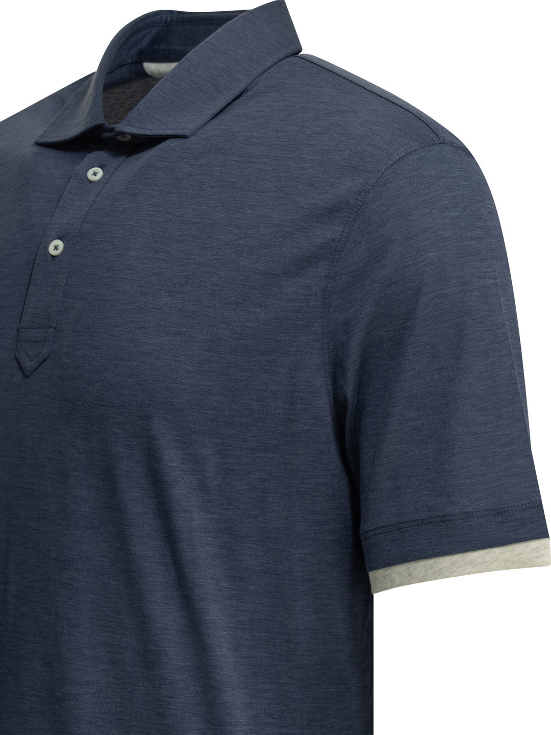 Brunello Cucinelli Faux Layering Polo shirts - Blu | 448ade0e9909845f99533f02a06599883372ac01