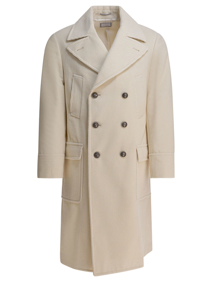 Brunello Cucinelli Velvet Coat Jackets and Coats - Bianco | f95959395cc67c0747ccfe97c1630fe61e0a2a70