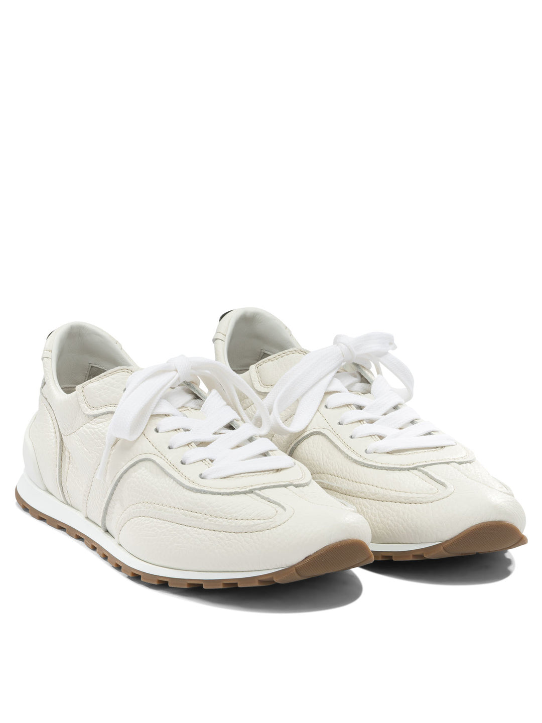 Brunello Cucinelli Sneaker In Shiny Loops Sneakers & Slip-On - Bianco | 6cccb8cafc8f28d3f127818930025ad04d6b7acf