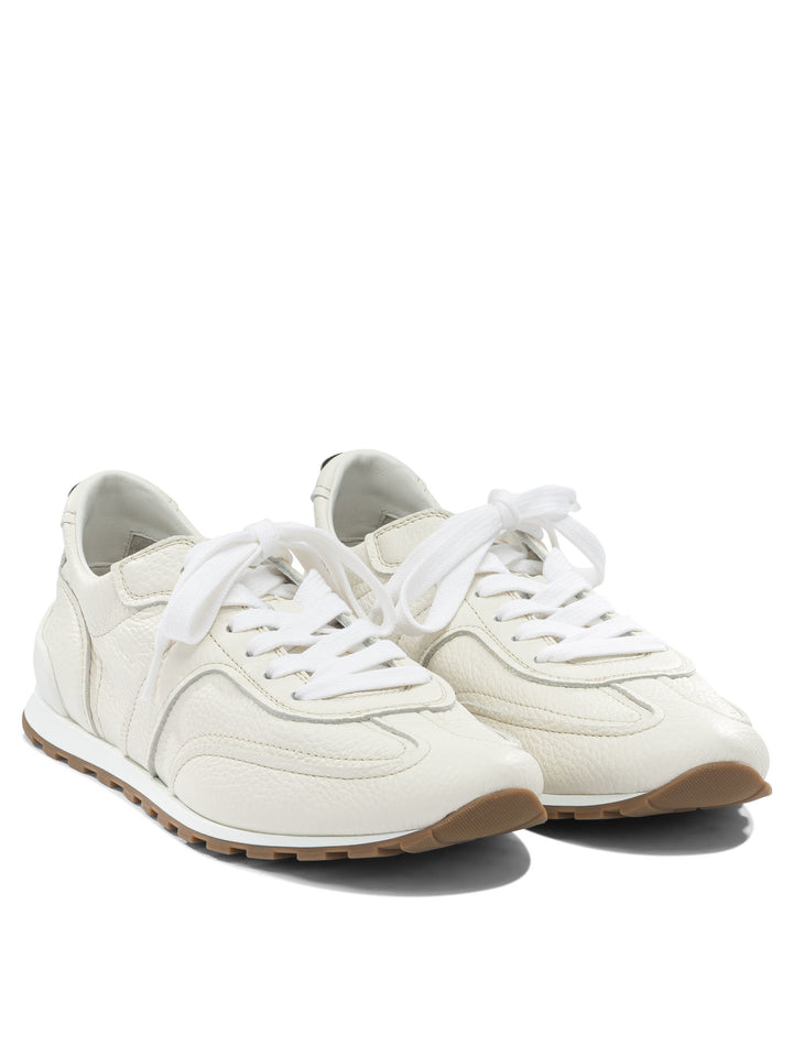 Brunello Cucinelli Sneaker In Shiny Loops Sneakers & Slip-On - Bianco | 6cccb8cafc8f28d3f127818930025ad04d6b7acf