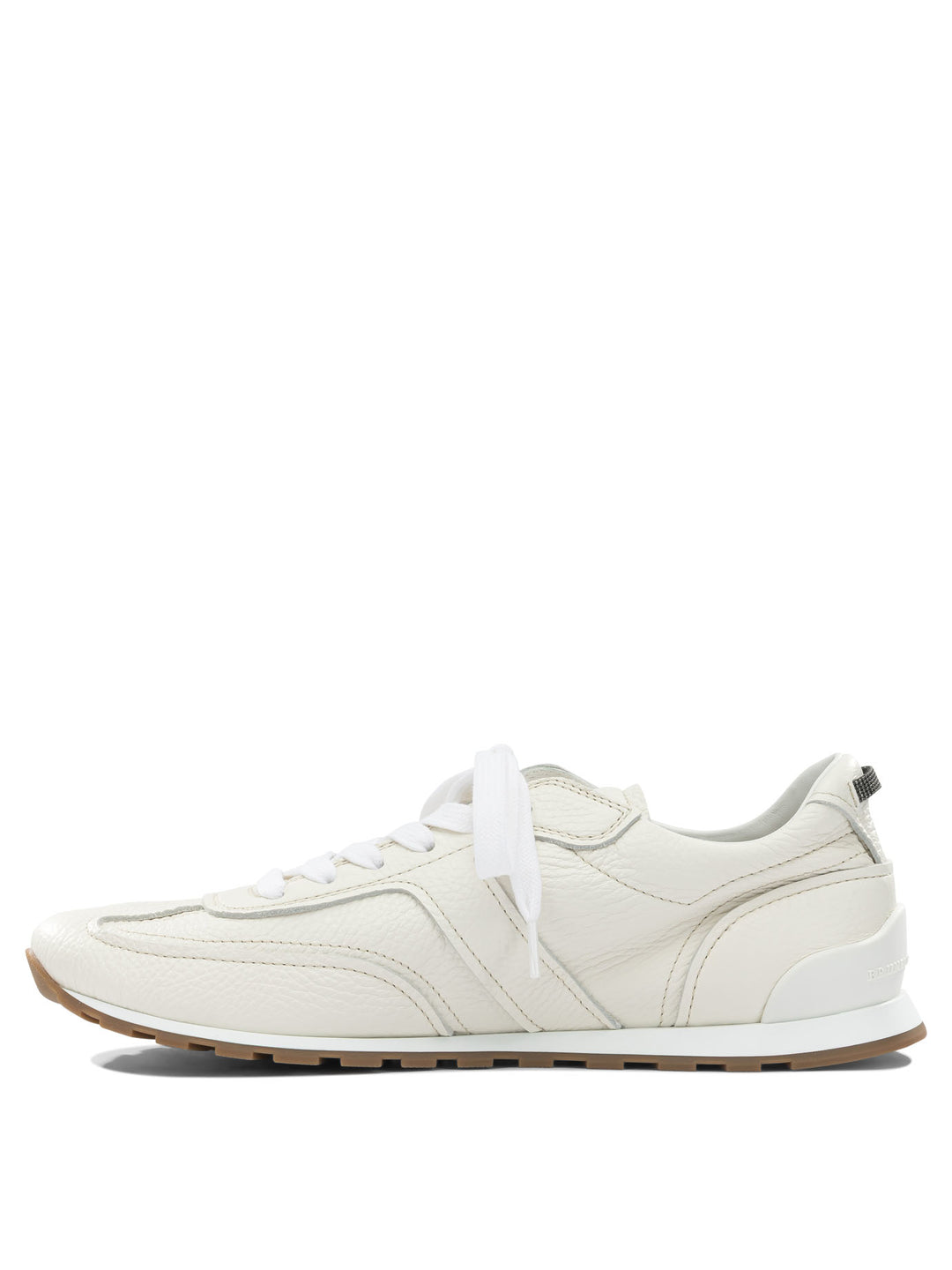 Brunello Cucinelli Sneaker In Shiny Loops Sneakers & Slip-On - Bianco | e5e8c850887a9c0e556b383af228ed9312cabe35