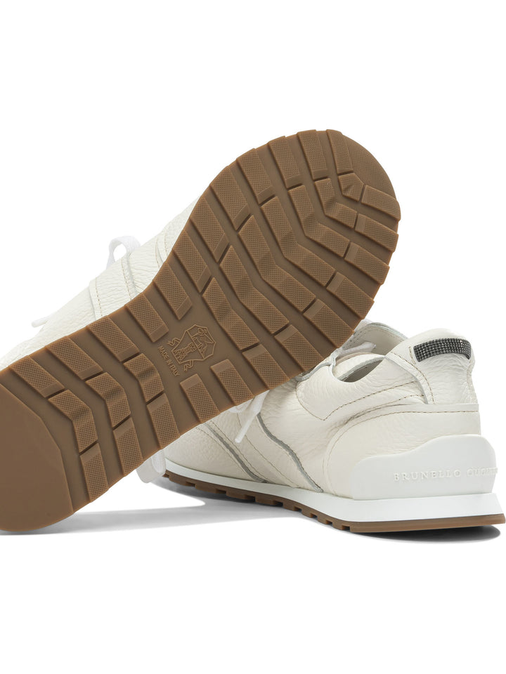 Brunello Cucinelli Sneaker In Shiny Loops Sneakers & Slip-On - Bianco | 8a790128204e73ba44571760e7c1f5ea173c48ca
