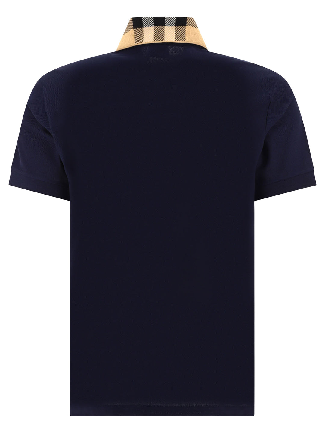 Burberry Cotton Polo Shirt With Check Collar Polo shirts - Blu | 6edc6bf30b2e5b391b16d12b571d528e654fa147
