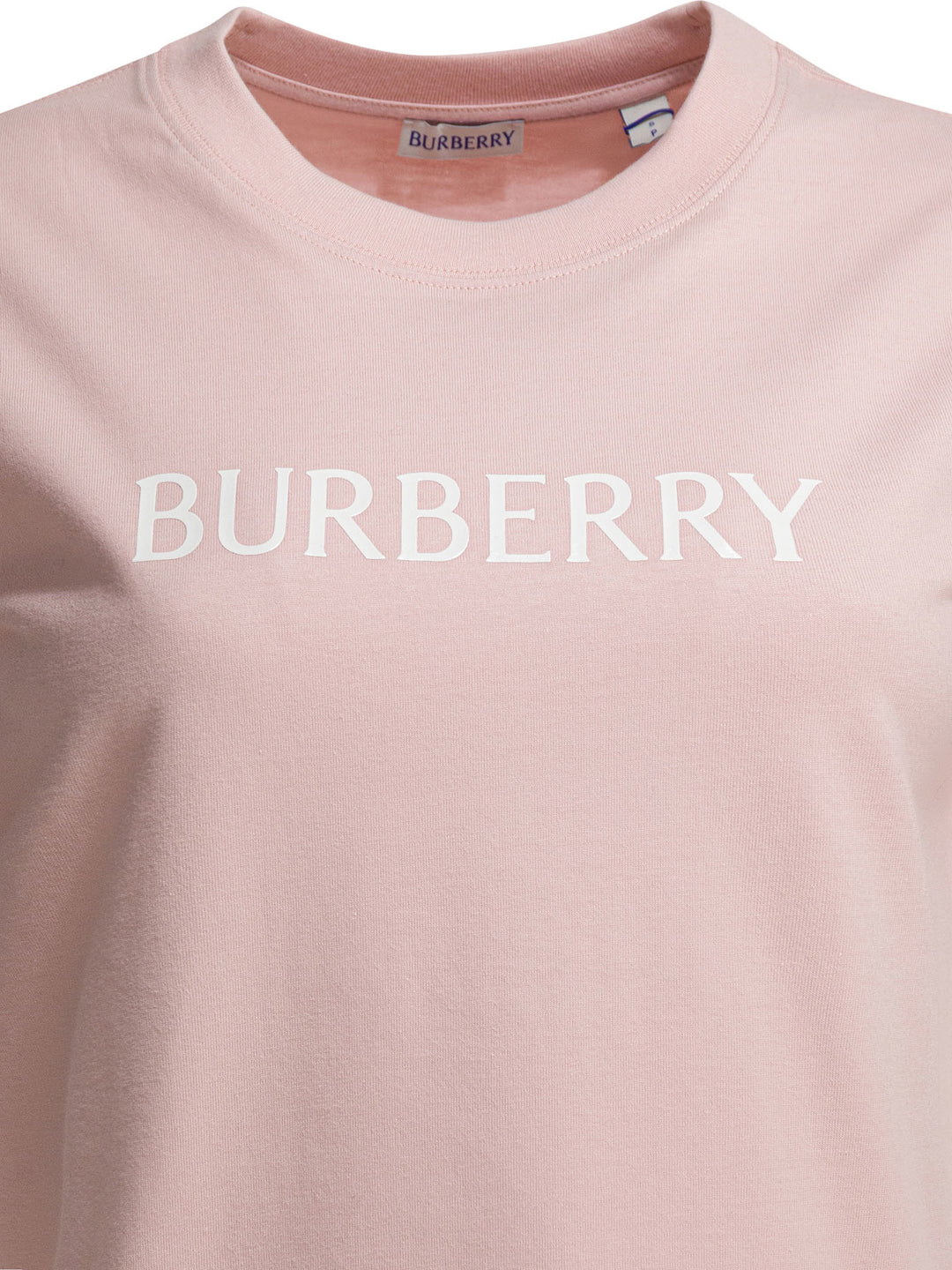 Burberry Cotton T-Shirt With Logo T-shirts - Rosa | 86b3c1264204e082b4f221f00f6a33e254e8bd39
