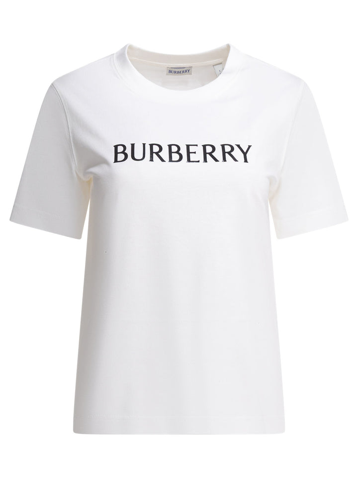 Burberry Cotton T-Shirt With Logo T-shirts - Bianco | 2062ce42b4059d48a4bd7f6a2d1989a0458c8b95