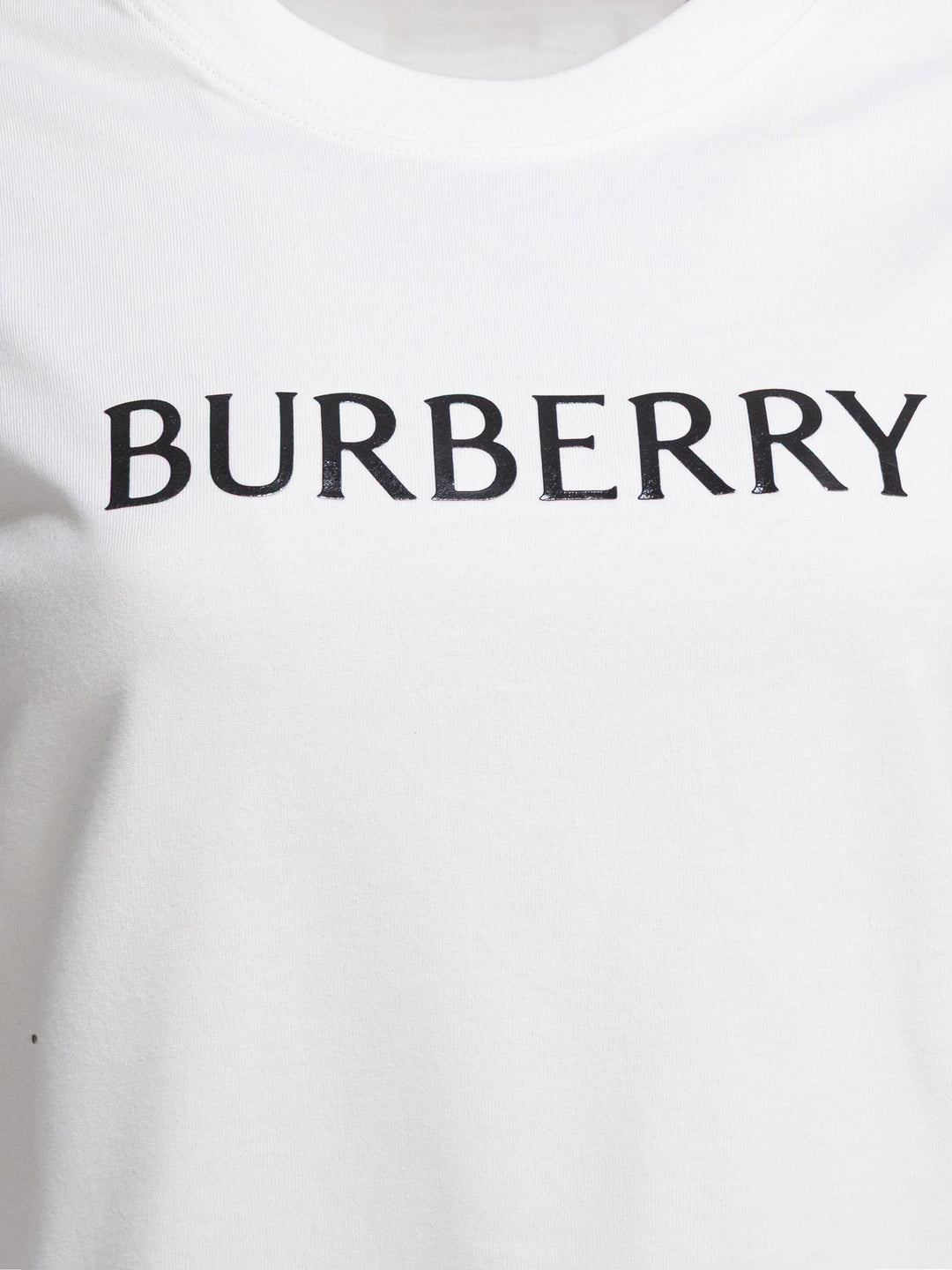 Burberry Cotton T-Shirt With Logo T-shirts - Bianco | 13ad38bd4a1218c27452fcfeef249a5afbc538df