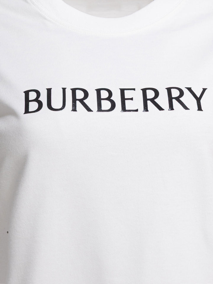 Burberry Cotton T-Shirt With Logo T-shirts - Bianco | 13ad38bd4a1218c27452fcfeef249a5afbc538df