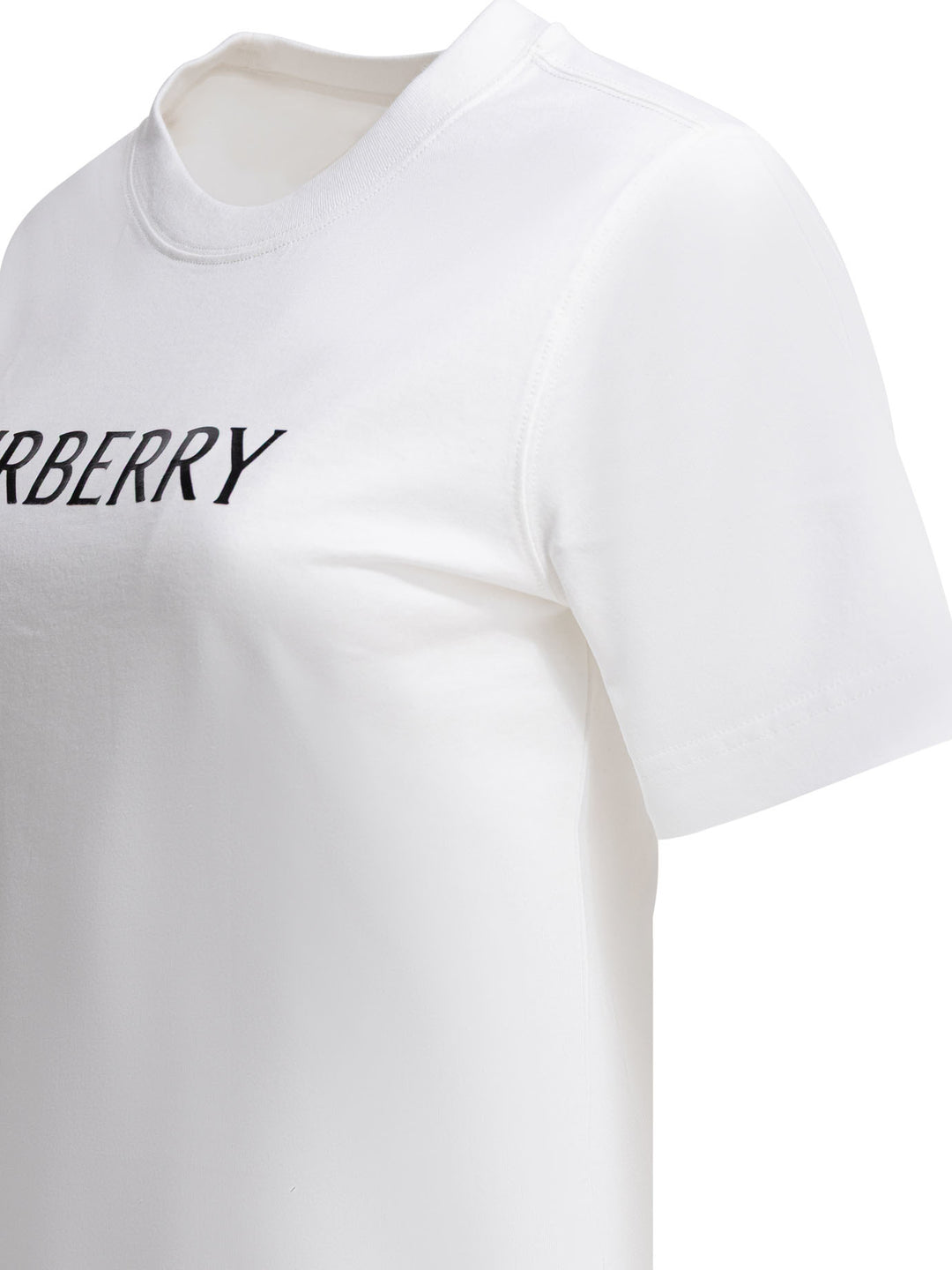 Burberry Cotton T-Shirt With Logo T-shirts - Bianco | 1ae241f4fe00ebc2b905ccaff620b8c2ae8463e4
