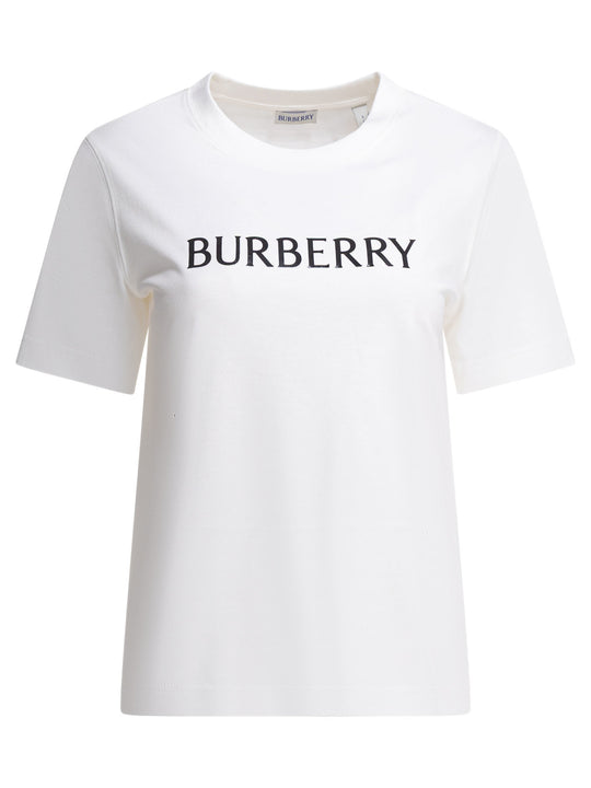 Cotton T-Shirt With Logo T-Shirts Bianco