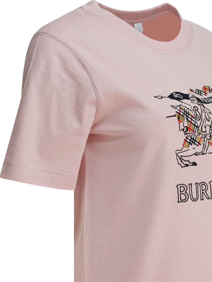 Burberry Cotton  T-Shirt With Ekd T-shirts - Rosa | d2b34864c1c906d821337d074d7cc8b9a821e979
