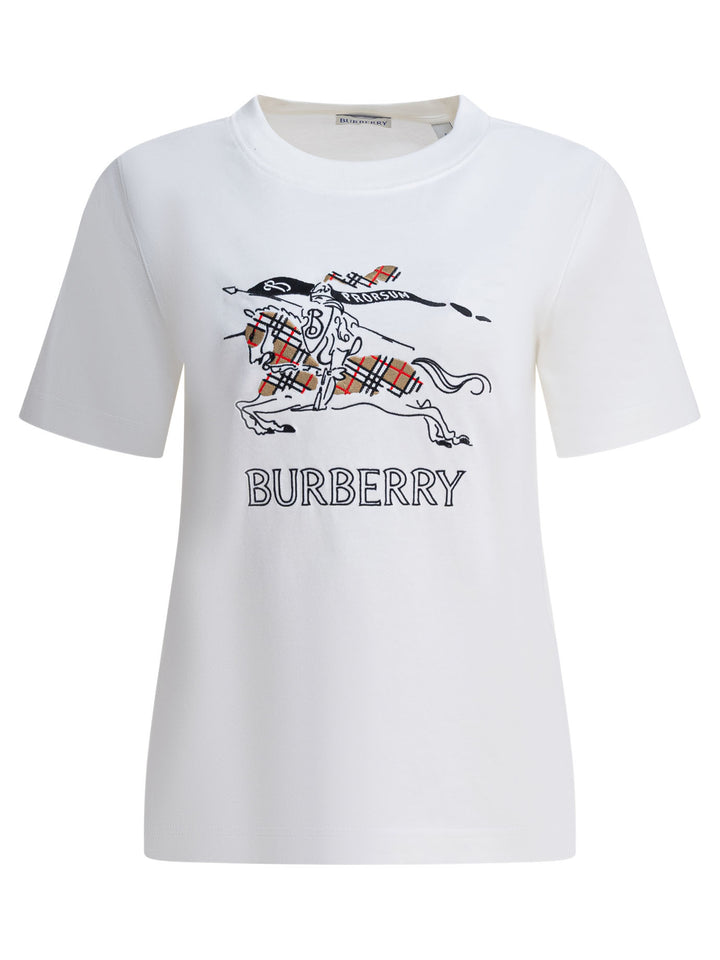 Burberry Cotton T-Shirt With Ekd T-shirts - Bianco | 7549dc7917e5391770b2fccd349aa4a653e30d8c