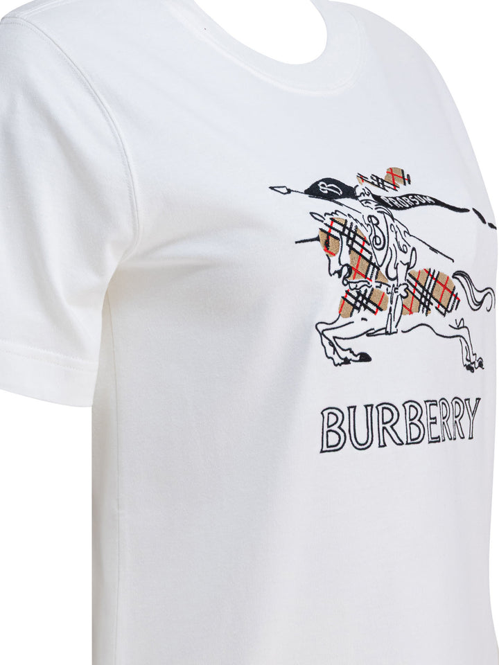 Burberry Cotton T-Shirt With Ekd T-shirts - Bianco | 138debc24e554032b95c3b8cbae9908827620b71