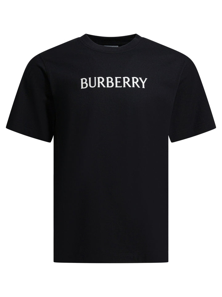 Burberry Cotton T-Shirt With Logo T-shirts - Nero | e0492c6ef631e8053623a7a92ebc7ee4c35978c3