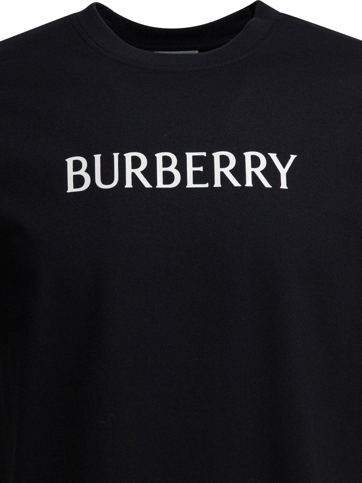 Burberry Cotton T-Shirt With Logo T-shirts - Nero | 98b999103bc2e802d020e0a8b8cc3d2e98e82175