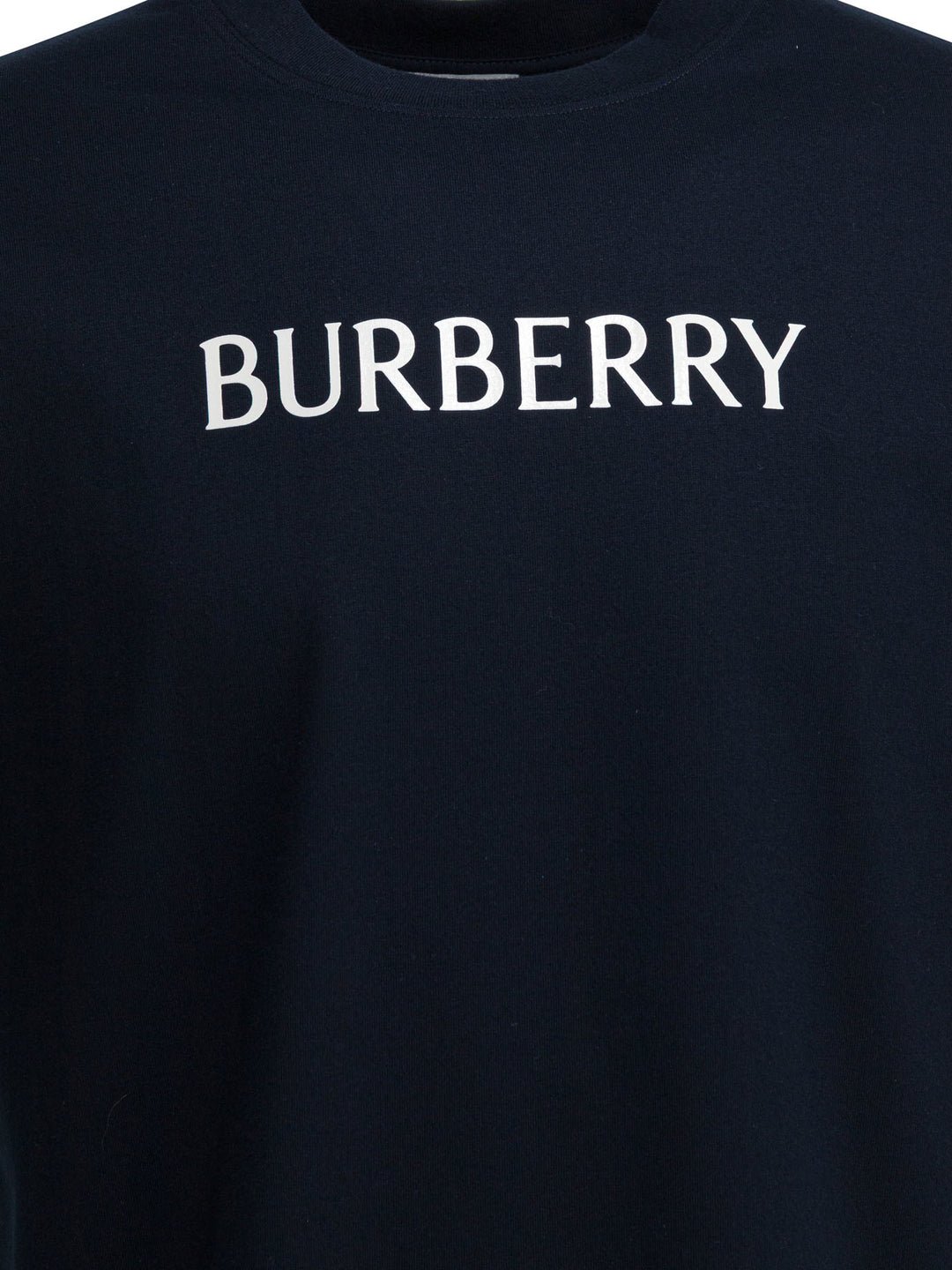 Burberry Cotton T-Shirt With Logo T-shirts - Blu | 6d1ada69092c126ff724fcc5f503674bfebd5a46